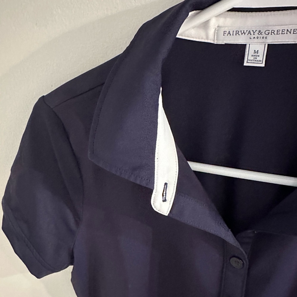 Women's Navy Polo Shirt - Picture 5 of 6